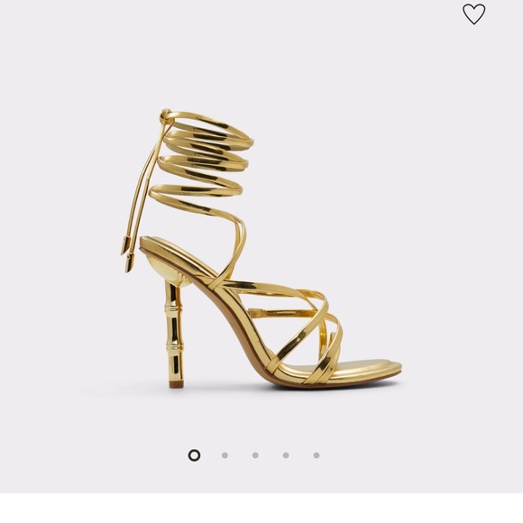 ALDO GOLD BAMBA HEELS - Picture 3 of 7